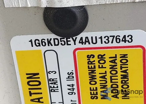 2010 Cadillac Dts Luxury Collection from USA, damaged, VIN 1G6KD5EY4AU137643